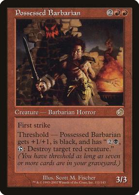 Possessed Barbarian card from Torment