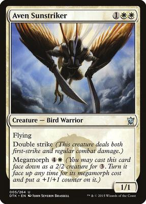 Aven Sunstriker card from Dragons of Tarkir