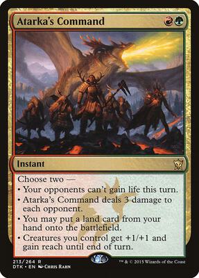 Atarka's Command card from Dragons of Tarkir