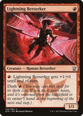 Lightning Berserker card from Dragons of Tarkir