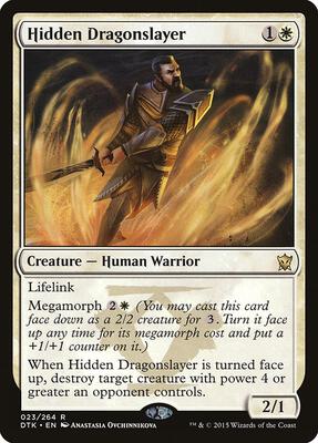 Hidden Dragonslayer card from Dragons of Tarkir