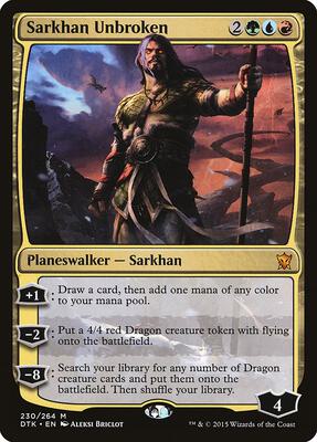 Sarkhan Unbroken card from Dragons of Tarkir