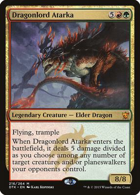 Dragonlord Atarka card from Dragons of Tarkir