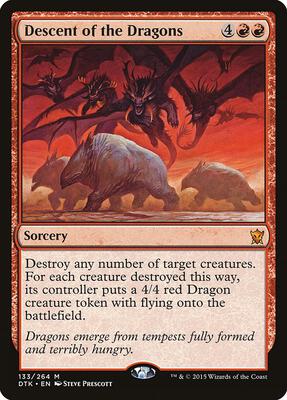 Descent of the Dragons card from Dragons of Tarkir