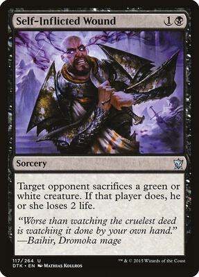 Self-Inflicted Wound card from Dragons of Tarkir