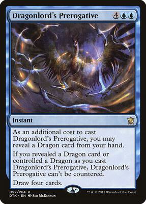 Dragonlord's Prerogative card from Dragons of Tarkir
