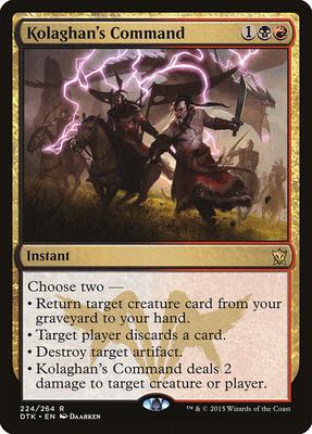 Kolaghan's Command card from Dragons of Tarkir