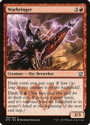 Warbringer card from Dragons of Tarkir