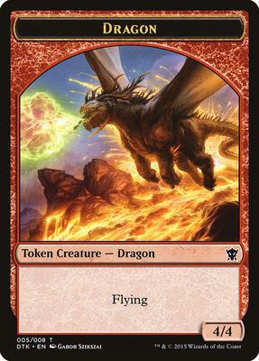Dragon Token card from Dragons of Tarkir