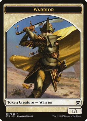 Warrior Token card from Dragons of Tarkir