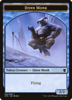 Djinn Monk Token card from Dragons of Tarkir
