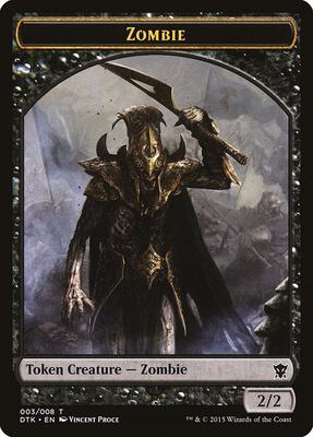 Zombie Token card from Dragons of Tarkir