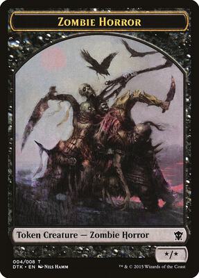 Zombie Horror Token card from Dragons of Tarkir