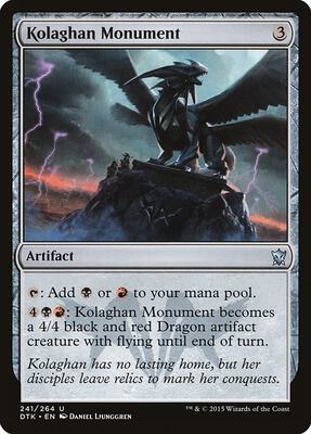 Kolaghan Monument card from Dragons of Tarkir