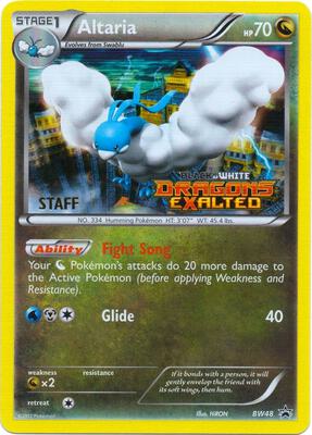 Altaria - BW48 (Prerelease) [Staff] card from Black and White Promos
