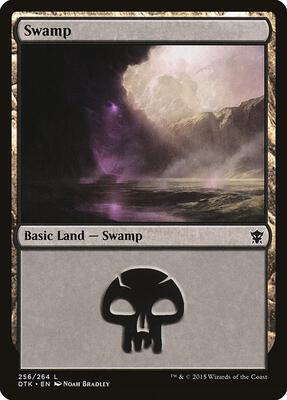 Swamp (256) card from Dragons of Tarkir