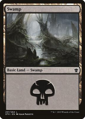 Swamp (257) card from Dragons of Tarkir
