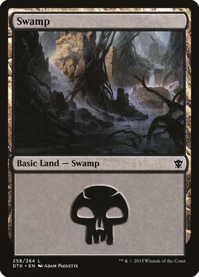 Swamp (258) card from Dragons of Tarkir