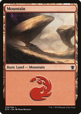 Mountain (259) card from Dragons of Tarkir