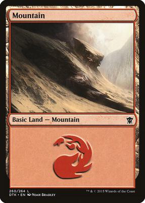 Mountain (260) card from Dragons of Tarkir