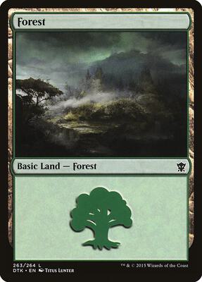 Forest (263) card from Dragons of Tarkir