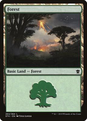 Forest (264) card from Dragons of Tarkir