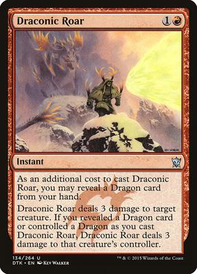 Draconic Roar card from Dragons of Tarkir