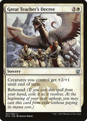 Great Teacher's Decree card from Dragons of Tarkir