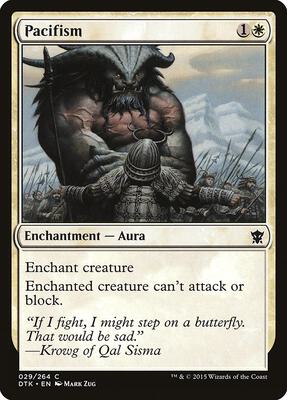 Pacifism card from Dragons of Tarkir