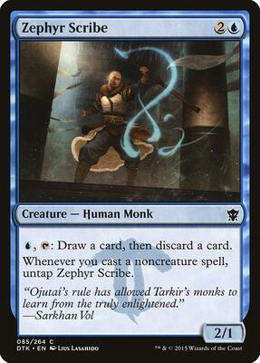 Zephyr Scribe card from Dragons of Tarkir