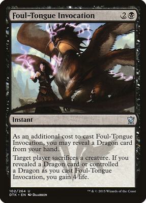 Foul-Tongue Invocation card from Dragons of Tarkir