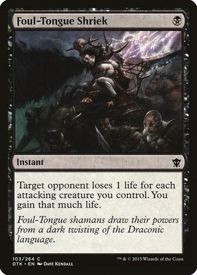 Foul-Tongue Shriek card from Dragons of Tarkir