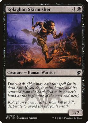 Kolaghan Skirmisher card from Dragons of Tarkir