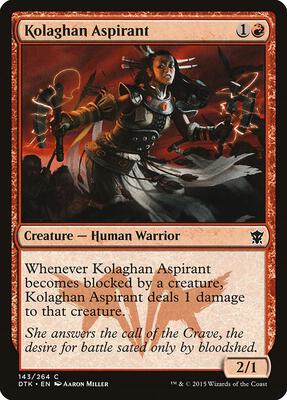 Kolaghan Aspirant card from Dragons of Tarkir