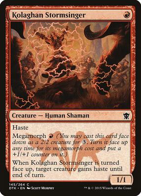 Kolaghan Stormsinger card from Dragons of Tarkir