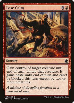 Lose Calm card from Dragons of Tarkir
