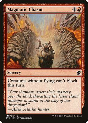 Magmatic Chasm card from Dragons of Tarkir