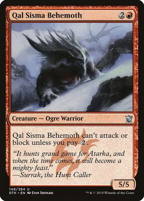 Qal Sisma Behemoth card from Dragons of Tarkir