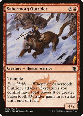 Sabertooth Outrider card from Dragons of Tarkir