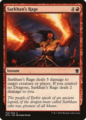 Sarkhan's Rage card from Dragons of Tarkir