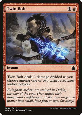 Twin Bolt card from Dragons of Tarkir