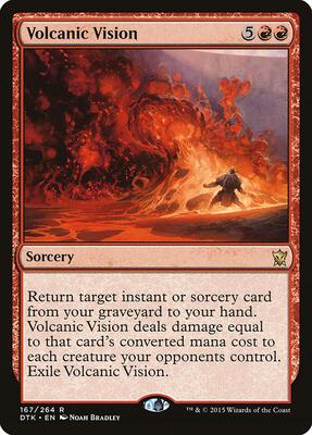 Volcanic Vision card from Dragons of Tarkir
