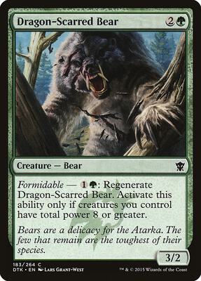 Dragon-Scarred Bear card from Dragons of Tarkir