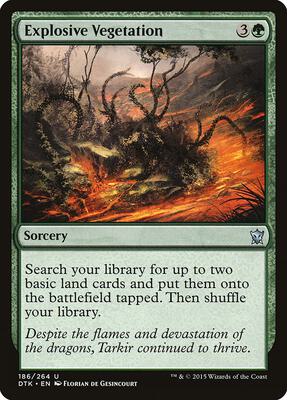 Explosive Vegetation card from Dragons of Tarkir