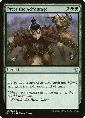Press the Advantage card from Dragons of Tarkir