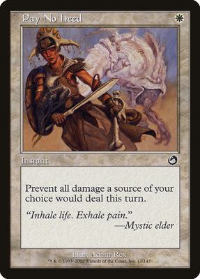 Pay No Heed card from Torment