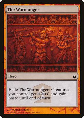 The Warmonger card from Hero's Path Promos
