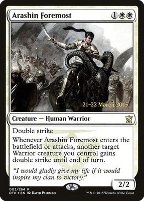 Arashin Foremost card from Prerelease Cards