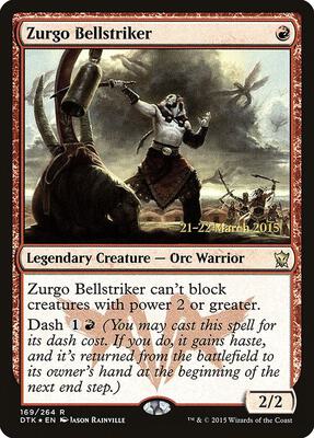 Zurgo Bellstriker card from Prerelease Cards