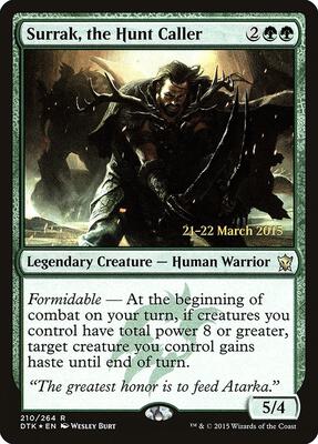 Surrak, the Hunt Caller card from Prerelease Cards
